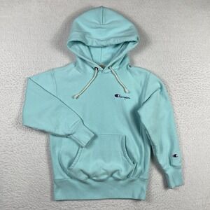 Champion Sweatshirt Womens XS Blue Pullover Hoodie Reverse Weave Gym Athleisure‎